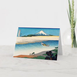 Cartão Hokusai - Rio Tama na província de Musashi