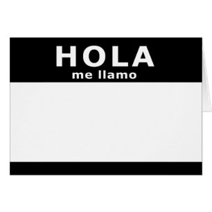 Cartão hola mim llamo