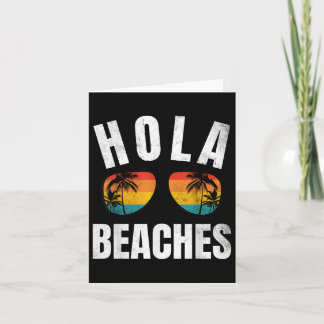 Cartão Hola Praias Camisa de Férias de Praia Mais Engraça