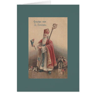 Cartão holandês de Nicolaas do santo do vintage