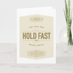 Cartão HOLD FAST to the Iron Rod. LDS greeting card.