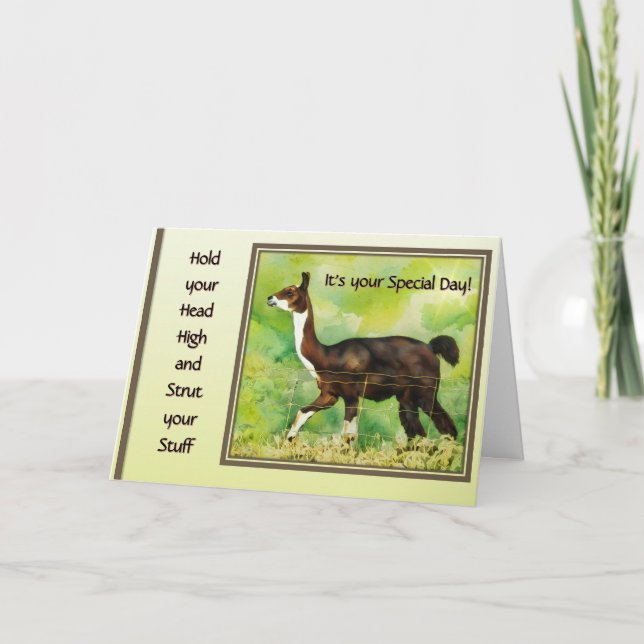 Cartão Hold Your Head High & Strut Your Stuff  (Frente)