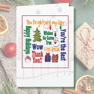 Cartão Holiday Thank You - Modern and Fun