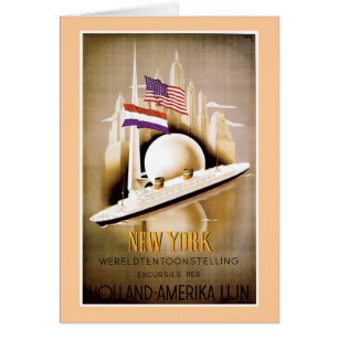 Cartão Holland America Line Nova York