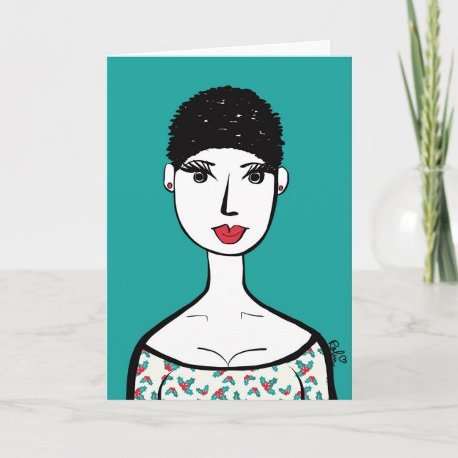 Cartão Holly Christmas (Frente)