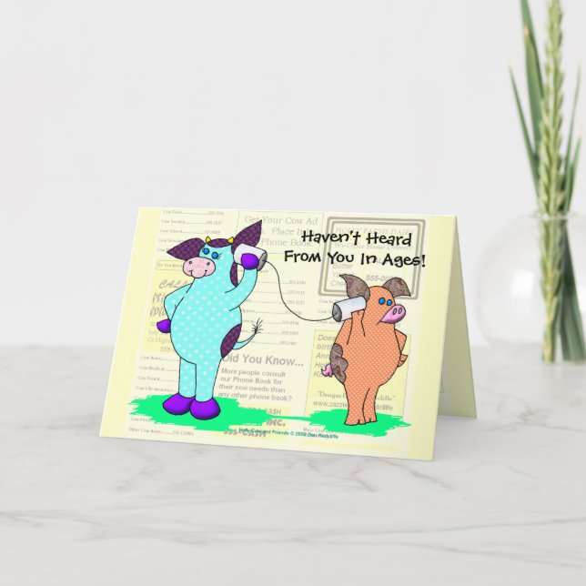 Cartão Holly Vaca "Me Chame!" (Frente)