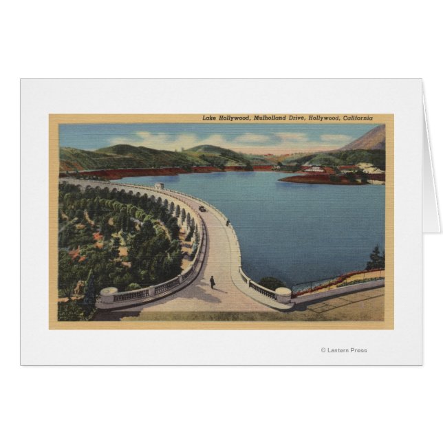 Cartão Hollywood, CALake Hollywood & Mulholland Drive (Frente Horizontal)