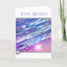 Cartão Holográfico e Diamante Elegante