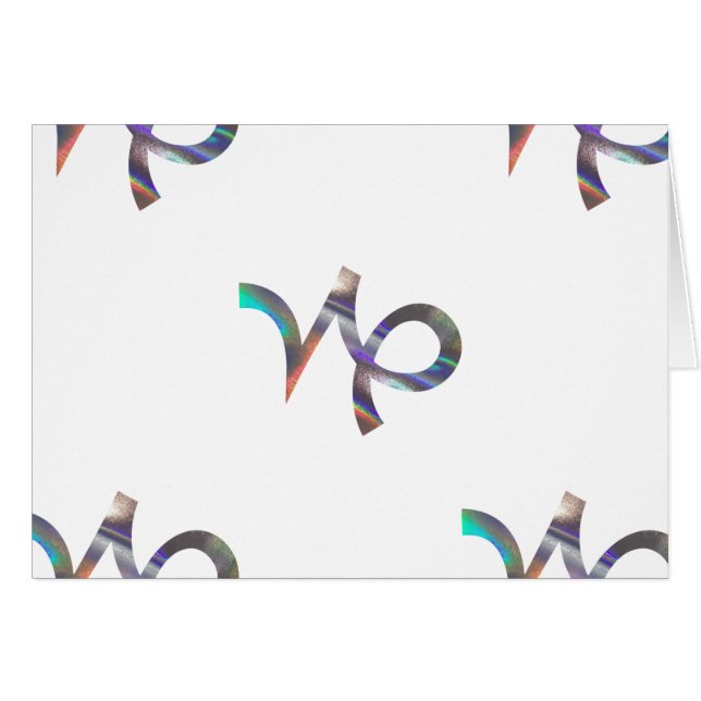 Cartão holograma Capricórnio (Frente Horizontal)