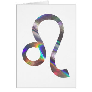 Cartão holograma Leo