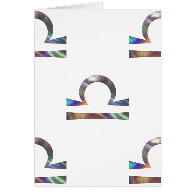 Cartão holograma Libra (Frente)