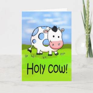 Cartão Holy Cow Funny Humor Friendship Miss You Card
