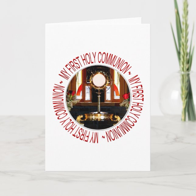 Cartão Holy Eucharist Holy Communion (Frente)