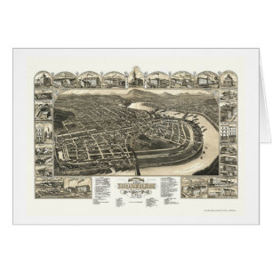 Cartão Holyoke, mapa panorâmico das MÃES - 1881