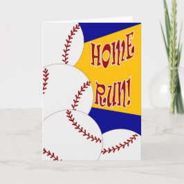 Cartão Home run! Basebol ou softball de Congrats