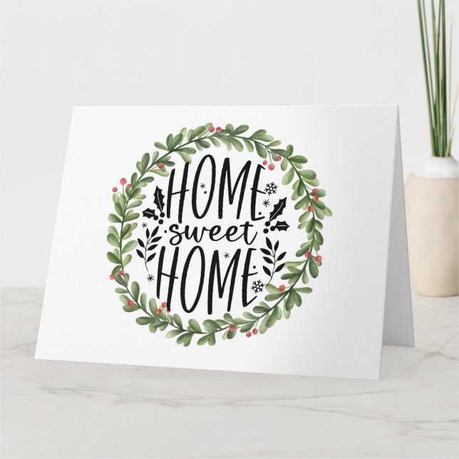 Cartão Home Sweet Home Watercolor (Frente)