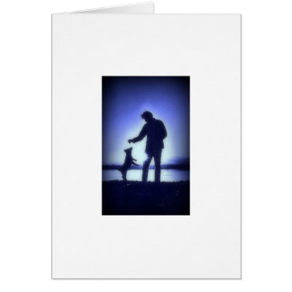 Cartão Homem & cão