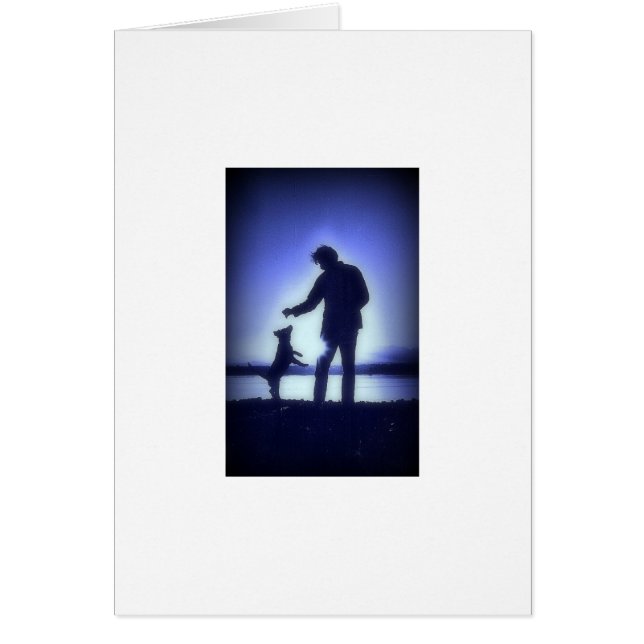 Cartão Homem & cão (Frente)