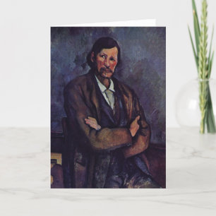 Cartão Homem com armas cruzadas - Paul Cezanne - c1866