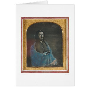 Cartão Homem com casaco azul e revólver (40455)