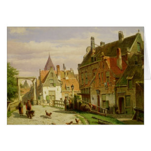 Cartão Homem com um carrinho de mão