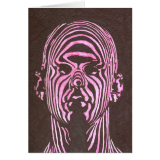 Cartão Homem cor-de-rosa