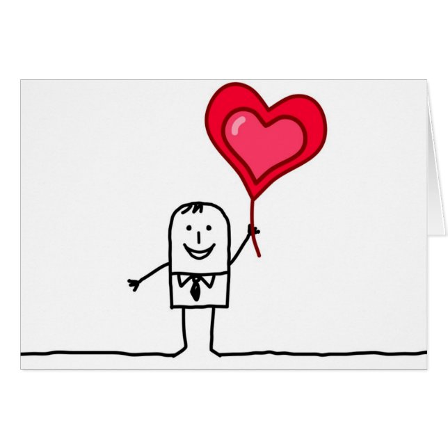 Cartão Homem & coração (Frente Horizontal)