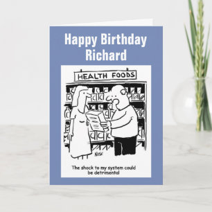 Cartão Homem corajoso em comer comidas de saúde