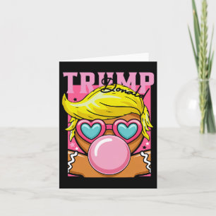 Cartão Homem de Biscoito Bubblegum Trump Soprando Óculos