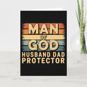 Cartão Homem De Deus Marido Pai Protetor Dia Dos Pais 