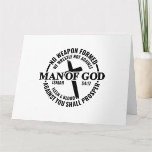 Cartão Homem de Deus, Nenhuma Arma Formada Contra Mim Irá