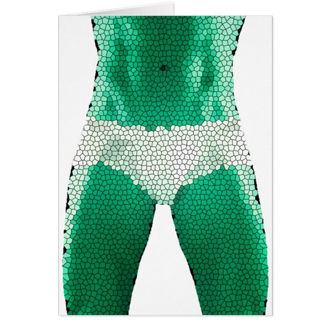 Cartão Homem de roupa interior (Frente)