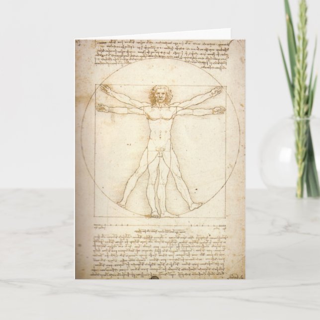 Cartão Homem de Vitruvian (Frente)