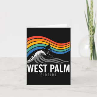 Cartão Homem de West Palm Beach Flórida Surfista Surfando