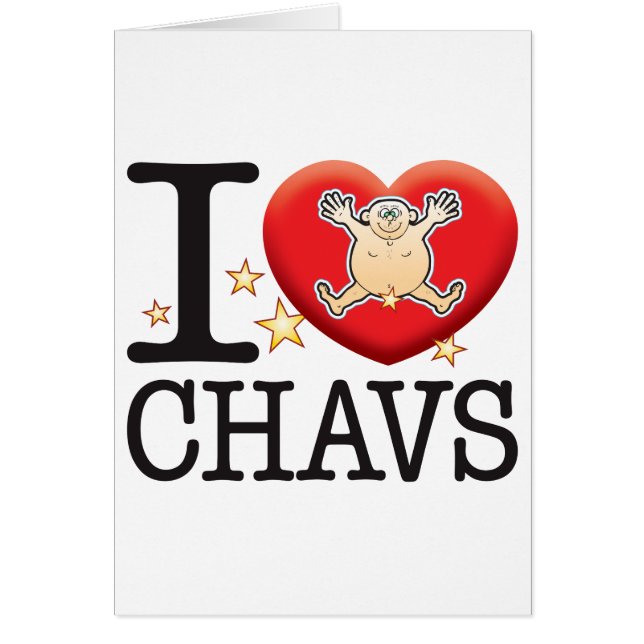 Cartão Homem do amor de Chavs (Frente)