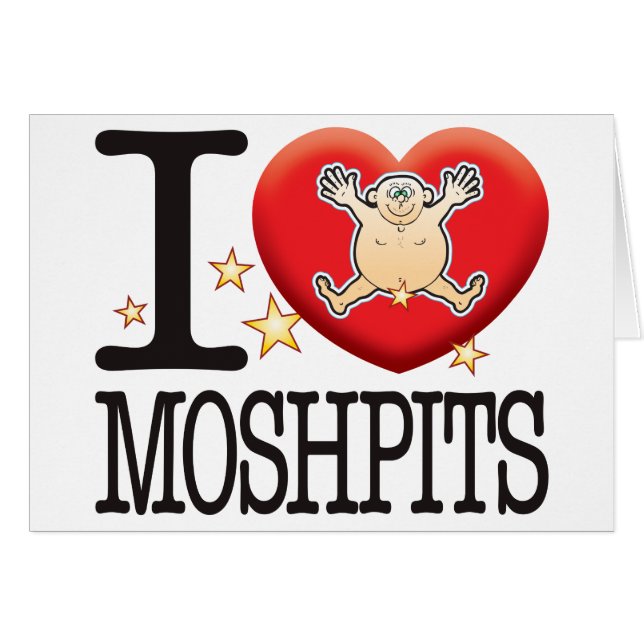 Cartão Homem do amor de Moshpits (Frente Horizontal)