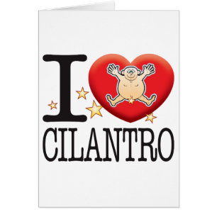Cartão Homem do amor do Cilantro