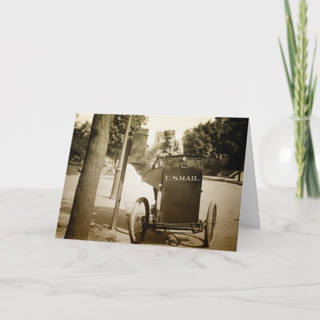 Cartão homem do correio dos 1900s (Frente)