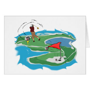 Cartão Homem do golfe