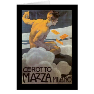 Cartão Homem do italiano do vintage