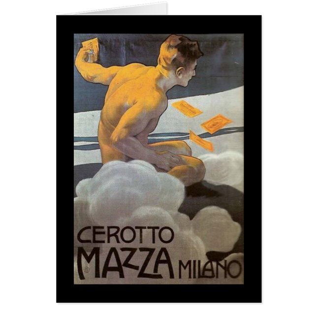 Cartão Homem do italiano do vintage (Frente)