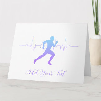 Cartão Homem Executando Linha de Gradiente e Pulso de Sil