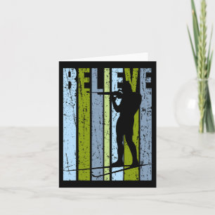 Cartão Homem Funky Homem Tiro Arma Biatlo Alvo Esqui I