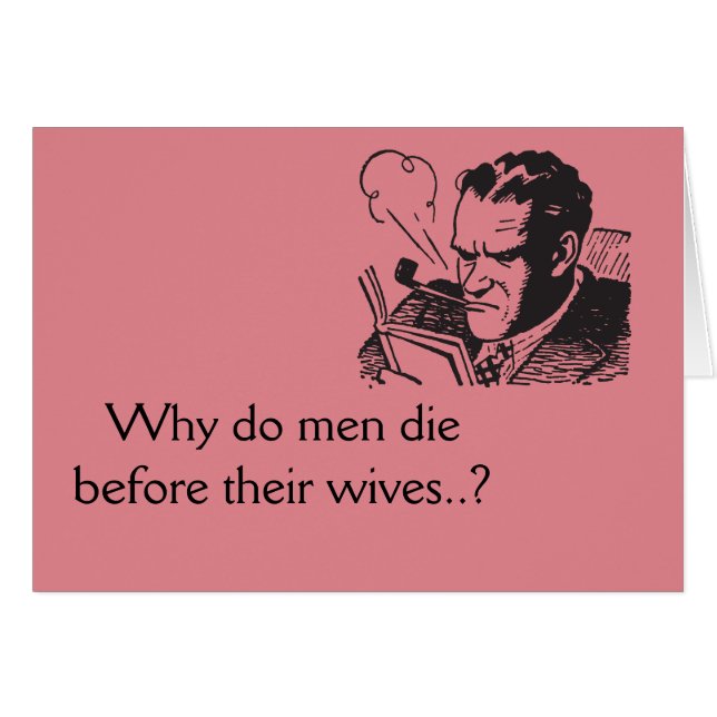 Cartão Homem Irado Casou Humor (Frente Horizontal)