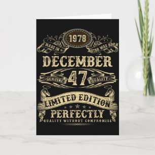 Cartão Homem Lendário Nasceu Dezembro 1978 47º Aniversári