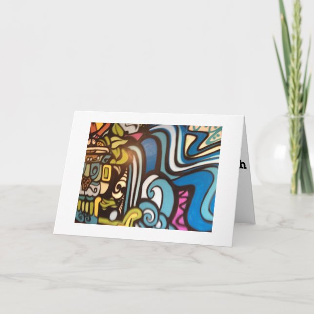 CARTÃO HOMEM LOUCO ESPERO QUE SEU ANIVERSÁRIO SEJA PSIQUE (Frente)