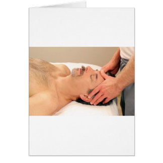 Cartão Homem Massageando Cara Masculina