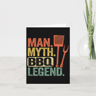 Cartão Homem Mito Lenda do Churrasco Barbecue Griling Pai