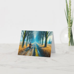 Cartão Homem na Bicicleta