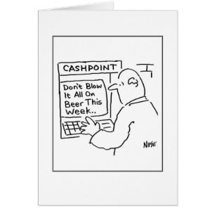 Cartão Homem numa Máquina de Dinheiro